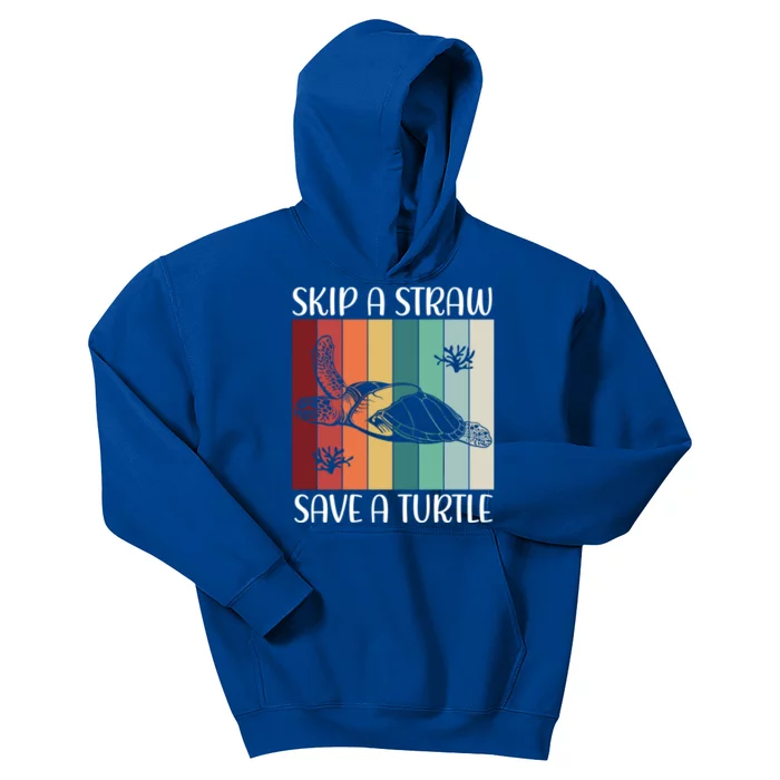 Save Oceans Save The Sea Turtles Skip A Straw Save A Turtle Cute Gift Kids Hoodie