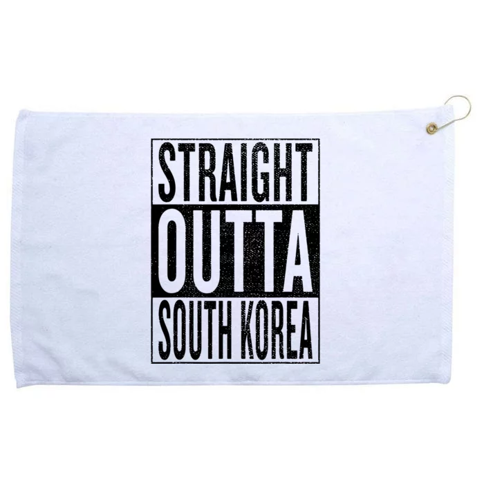 Straight Outta South Korea Great Travel Gift Idea Grommeted Golf Towel