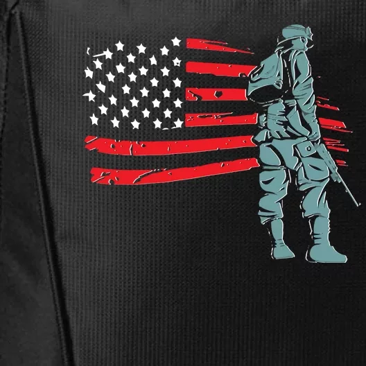 Support Our Soldiers USA American Flag City Backpack