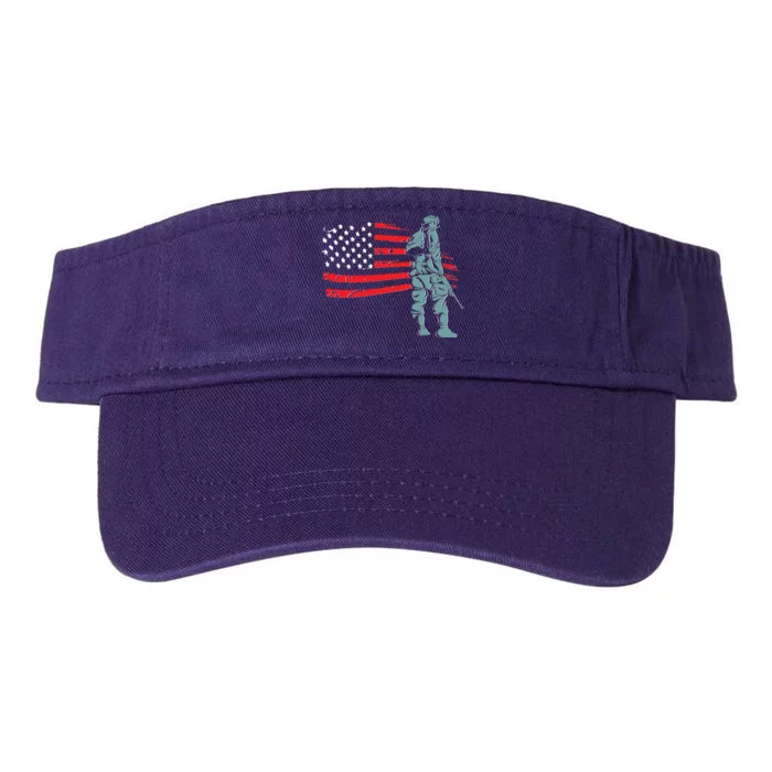 Support Our Soldiers USA American Flag Valucap Bio-Washed Visor