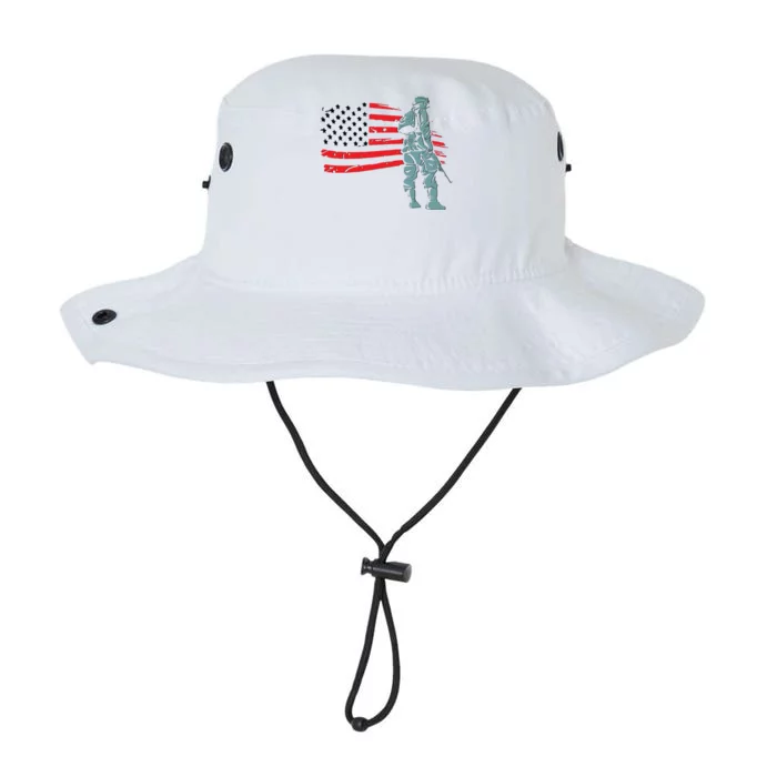 Support Our Soldiers USA American Flag Legacy Cool Fit Booney Bucket Hat