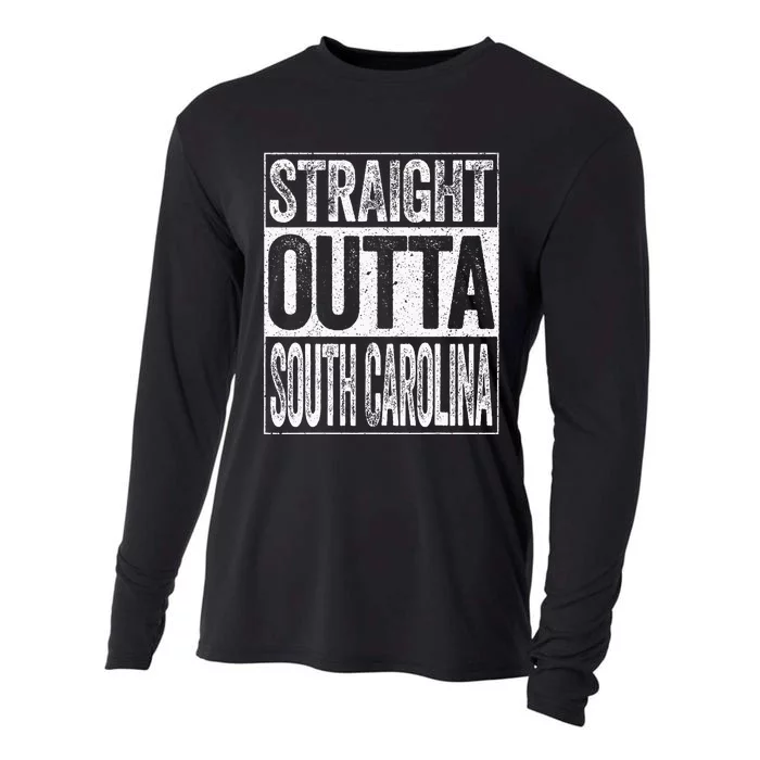 Straight Outta South Carolina Sc State Cooling Performance Long Sleeve Crew