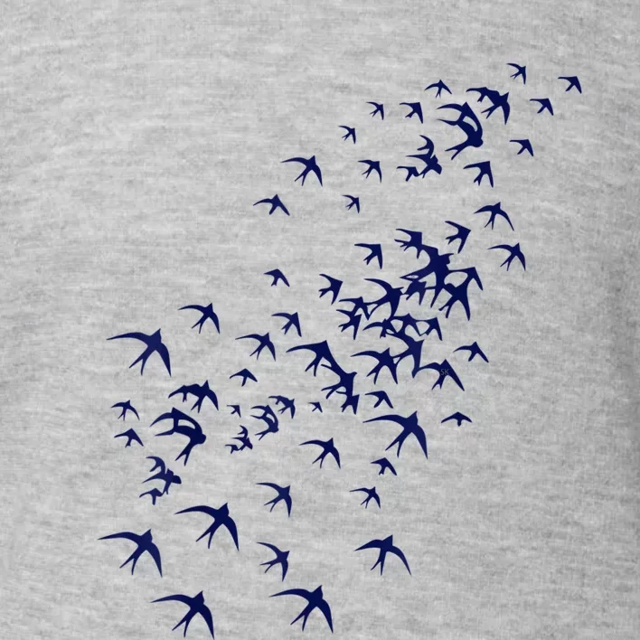 Swarm Of Swallows Flying Flock Of Birds For Nature Lovers Toddler Sweatshirt