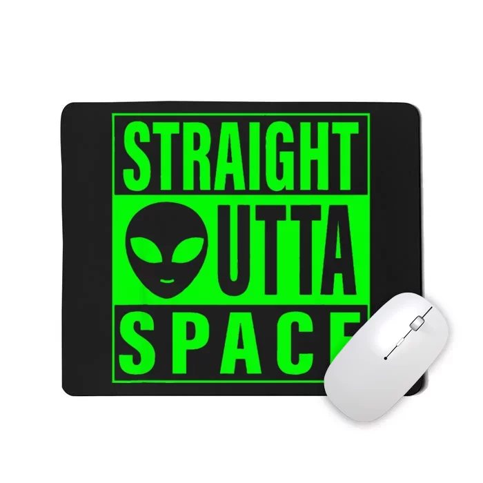 Straight Outta Space Funny Ufo Alien Costume Men Women Kids Mousepad