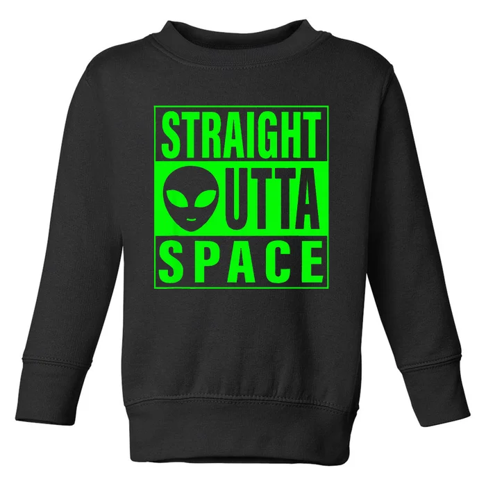 Straight Outta Space Funny Ufo Alien Costume Men Women Kids Toddler Sweatshirt