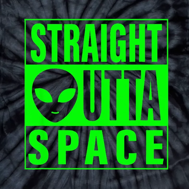 Straight Outta Space Funny Ufo Alien Costume Men Women Kids Tie-Dye T-Shirt