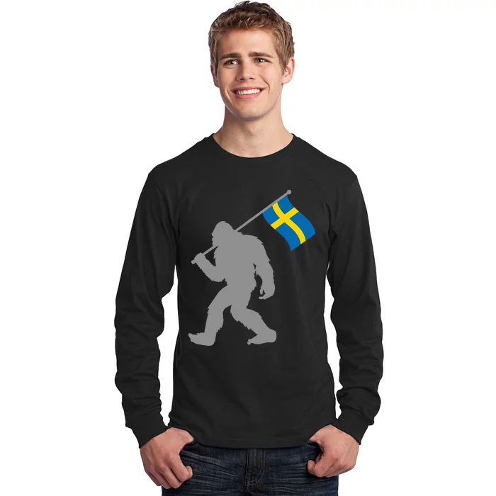 Sverige Or Swedish Flag On Sweden Flag Long Sleeve Shirt