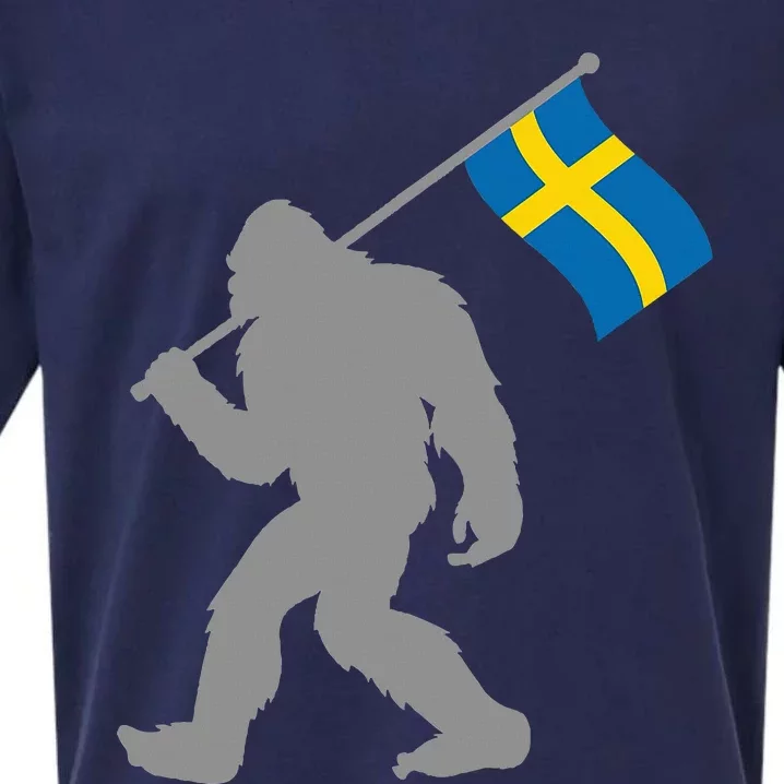 Sverige Or Swedish Flag On Sweden Flag Sueded Cloud Jersey T-Shirt