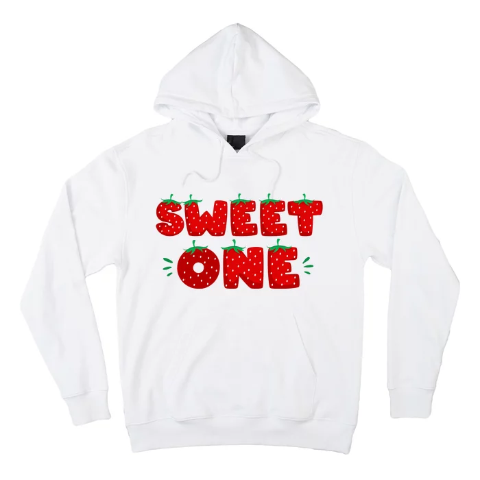 Sweet One Strawberry Birthday Berry First 1st Bday Girl Hoodie