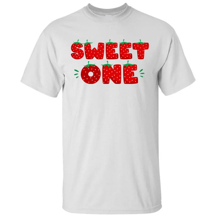 Sweet One Strawberry Birthday Berry First 1st Bday Girl Tall T-Shirt