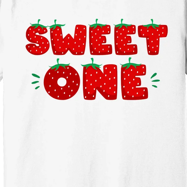 Sweet One Strawberry Birthday Berry First 1st Bday Girl Premium T-Shirt