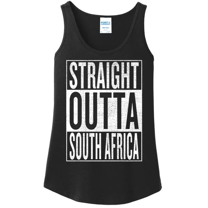 Straight Outta South Africa Gift Idea Ladies Essential Tank