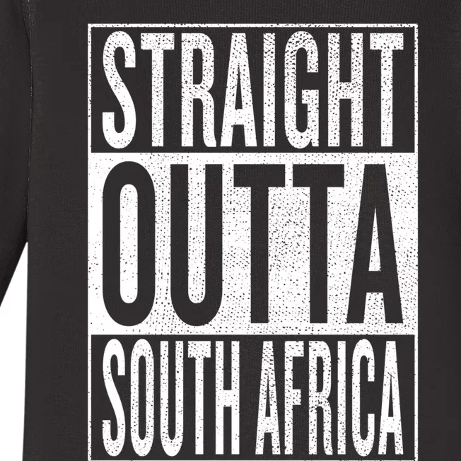 Straight Outta South Africa Gift Idea Baby Long Sleeve Bodysuit