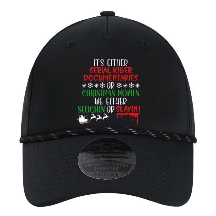 Sleighin Or Slayin Christmas Movie Funny Serial Xmas Cute Gift Performance The Dyno Cap