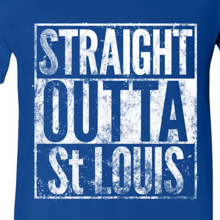 Straight Outta St Louis Missouri Distressed Effect Great Gift V-Neck T-Shirt