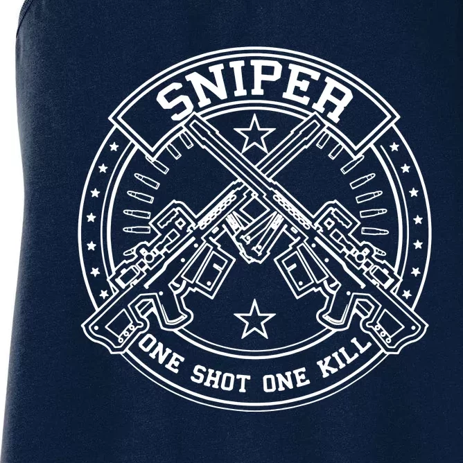 Sniper One Shot One Kill Women's Racerback Tank