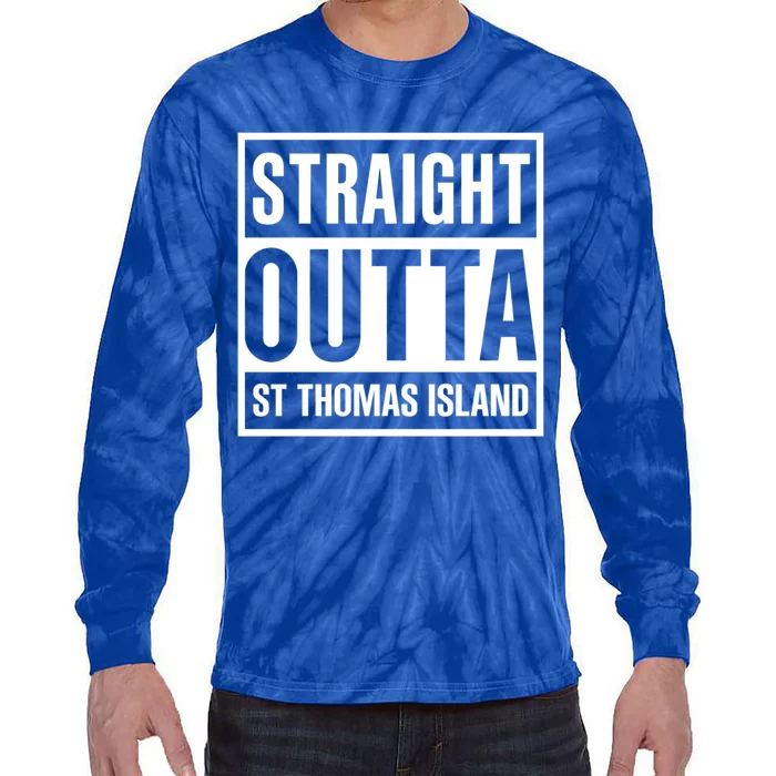 Straight Outta St Thomas Usvi Holiday Matching Meaningful Gift Tie-Dye Long Sleeve Shirt