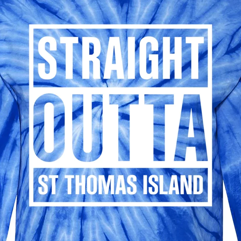 Straight Outta St Thomas Usvi Holiday Matching Meaningful Gift Tie-Dye Long Sleeve Shirt