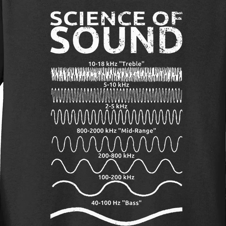 Science Of Sound Synthesizer Soundwave Kids Long Sleeve Shirt