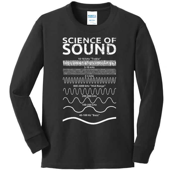 Science Of Sound Synthesizer Soundwave Kids Long Sleeve Shirt