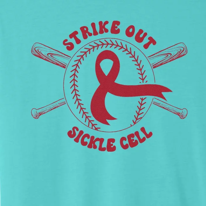 Strike Out Sickle Cell Baseball Sickle Cell Awareness ChromaSoft Performance T-Shirt