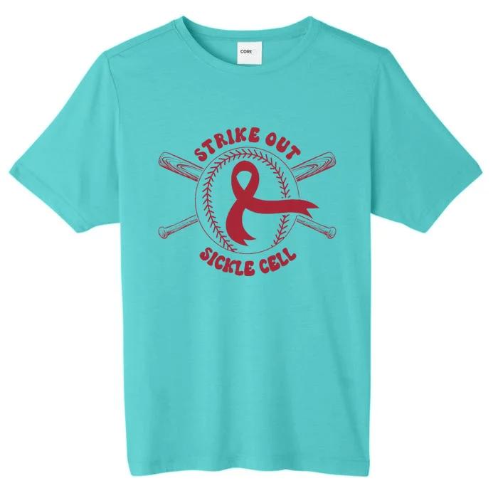 Strike Out Sickle Cell Baseball Sickle Cell Awareness ChromaSoft Performance T-Shirt