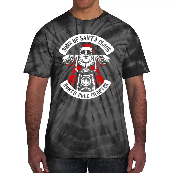 Sons Of Santa Biker Motorcycle Christmas Tie-Dye T-Shirt