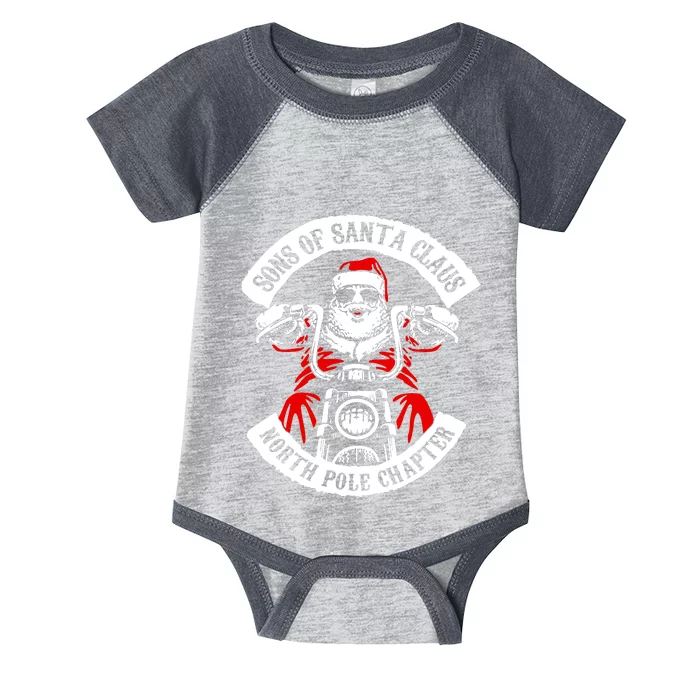 Sons Of Santa Biker Motorcycle Christmas Infant Baby Jersey Bodysuit