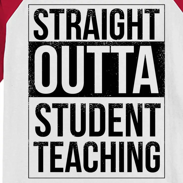 Straight Outta Student Teaching Funny Gift Kids Colorblock Raglan Jersey