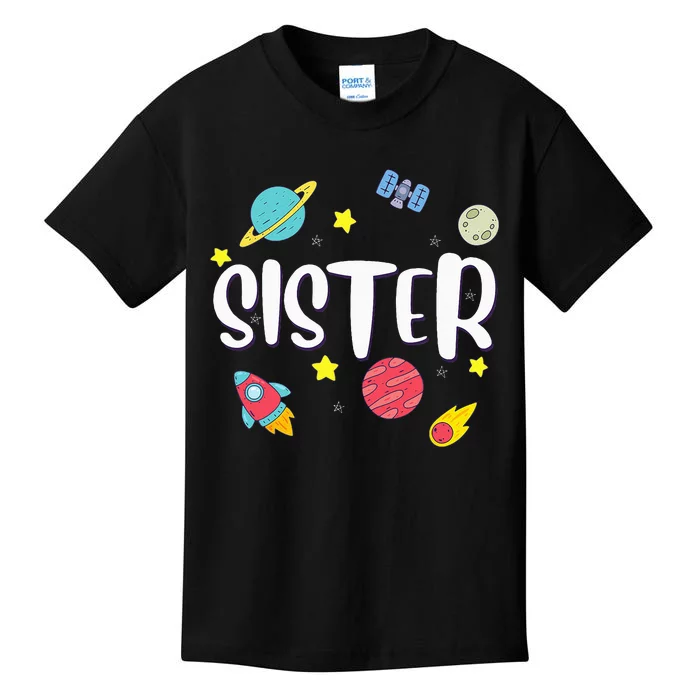 Sister Outer Space Galaxy Birthday Kids T-Shirt