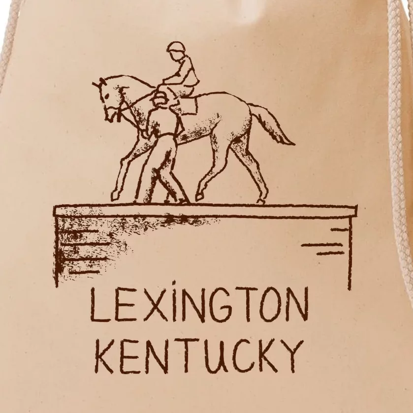 Statue Of Secretariat Lexington Kentucky Drawstring Bag