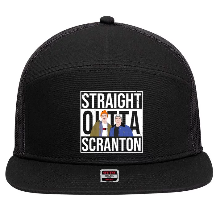 Straight Outta Scranton 7 Panel Mesh Trucker Snapback Hat