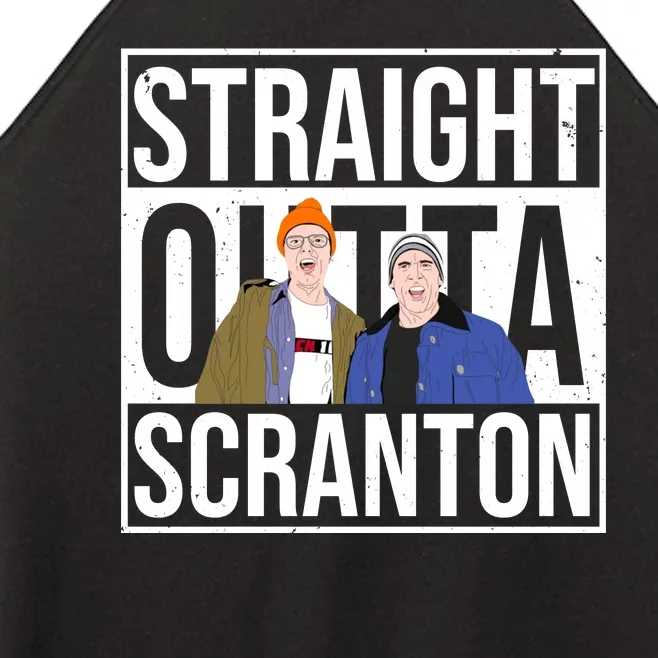 Straight Outta Scranton Women’s Perfect Tri Rocker Tank