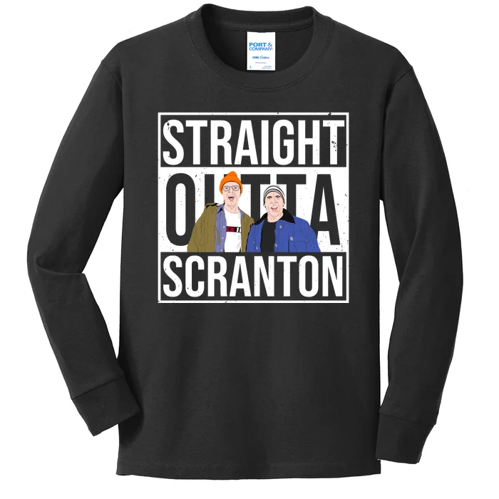 Straight Outta Scranton Kids Long Sleeve Shirt