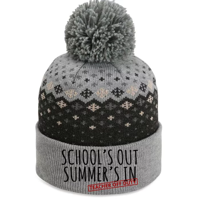 Schools Out Summers In Teacher Off Duty The Baniff Cuffed Pom Beanie