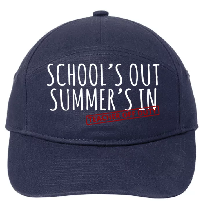 Schools Out Summers In Teacher Off Duty 7-Panel Snapback Hat