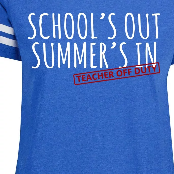 Schools Out Summers In Teacher Off Duty Enza Ladies Jersey Football T-Shirt