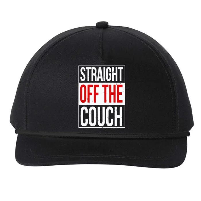 Straight Off The Couch Funny Football Meme Snapback Five-Panel Rope Hat