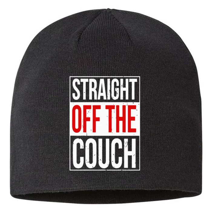 Straight Off The Couch Funny Football Meme 8 1/2in Sustainable Knit Beanie