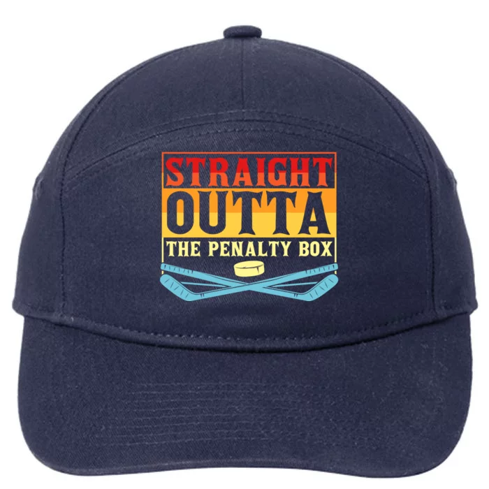 Straight Outta The Penalty Box Funny Hockey Gift 7-Panel Snapback Hat