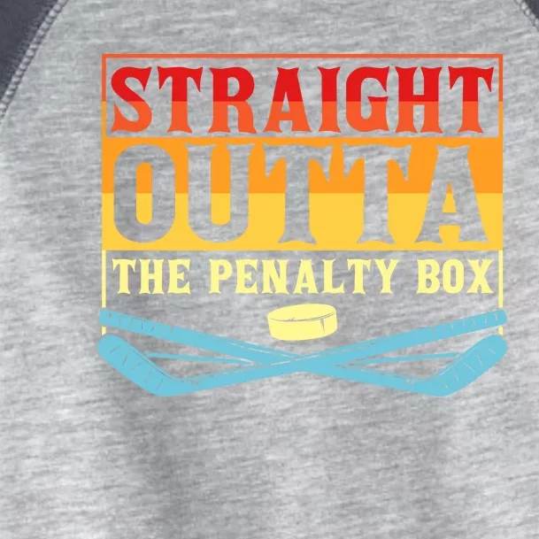 Straight Outta The Penalty Box Funny Hockey Gift Toddler Fine Jersey T-Shirt