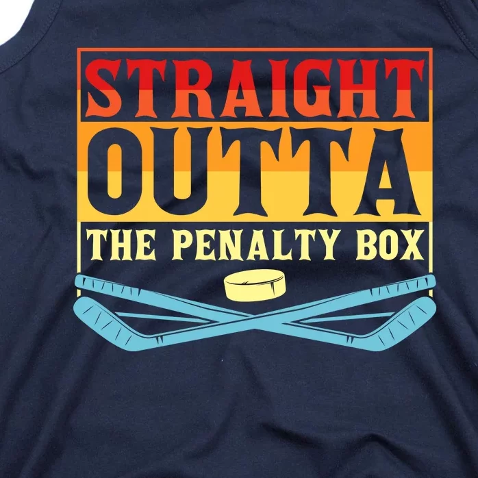 Straight Outta The Penalty Box Funny Hockey Gift Tank Top