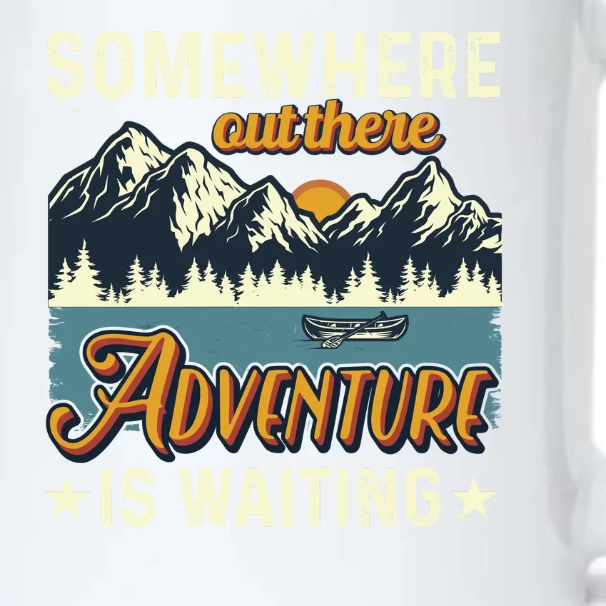 Somewhere Out There Adventure Is Waiting Black Color Changing Mug