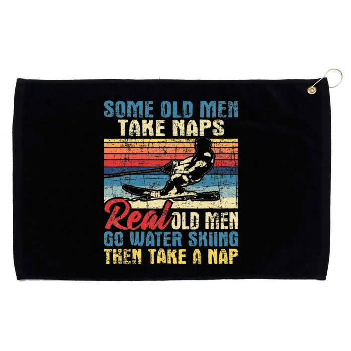 Some Old Take Naps Grandpa Water Ski Waterskiing Grommeted Golf Towel