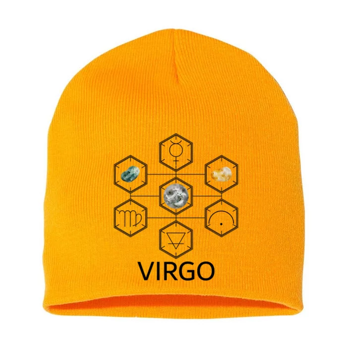 Signs Of The Zodiac Earth Elet Planet Mercury Virgo Facts Gift Short Acrylic Beanie