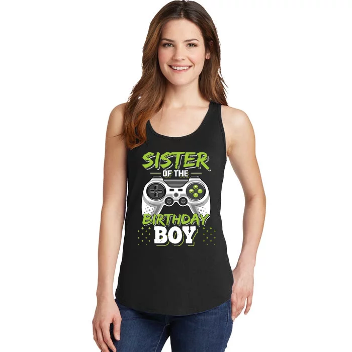 Sister Of The Birthday Boy Matching Video Game Birthday Gift Ladies Essential Tank