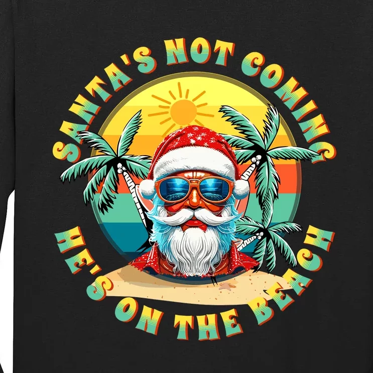 SantaS On The Beach. Funny Surfer Alternative Christmas Tall Long Sleeve T-Shirt