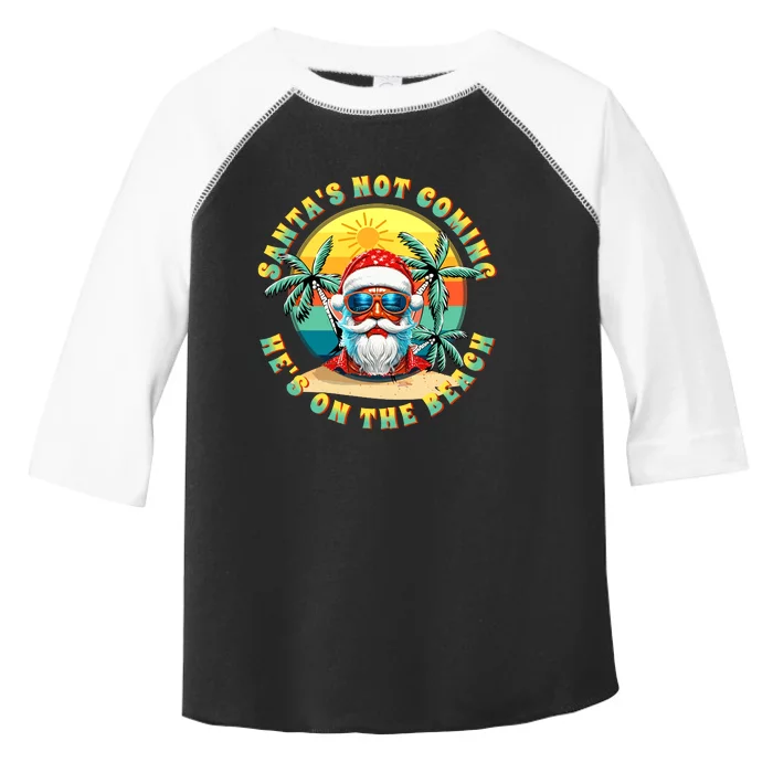 SantaS On The Beach. Funny Surfer Alternative Christmas Toddler Fine Jersey T-Shirt