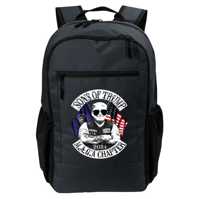 Sons Of Trump Maga Chapter 2024 Biker For Trump Daily Commute Backpack