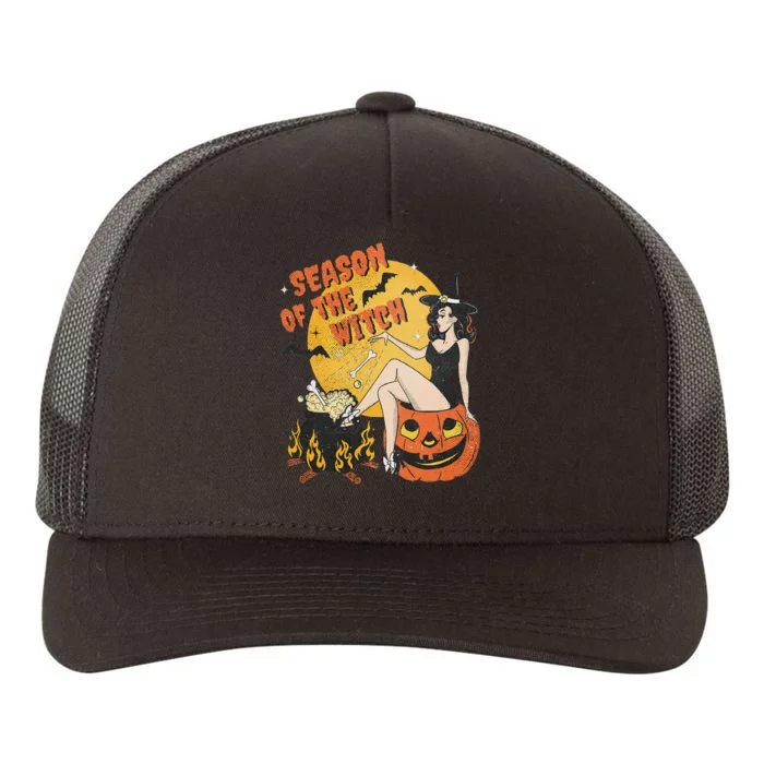 Season Of The Witch Halloween Samhain Yupoong Adult 5-Panel Trucker Hat